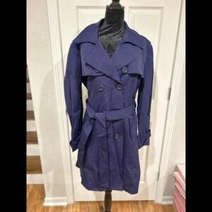 Navy Blue Trench Coat